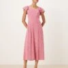 Nobody's Child Elsie Flutter Sleeve Midi Dress In Pink Rosebud For Women -Nobody’s Child Shop 208035273 1 pinkrosebud