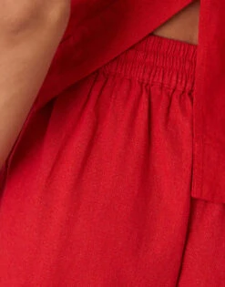 Nobody's Child Jet Linen Shorts Co-ord In Red For Women -Nobody’s Child Shop 208035281 5