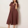 Nobody's Child Starlight Midaxi Dress In Brown For Women -Nobody’s Child Shop 208035352 1 brown