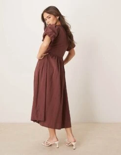 Nobody's Child Starlight Midaxi Dress In Brown For Women -Nobody’s Child Shop 208035352 4