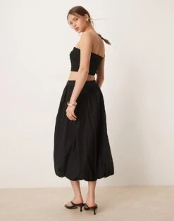 Nobody's Child Marni Bubble Hem Midaxi Skirt In Black For Women -Nobody’s Child Shop 208035390 3