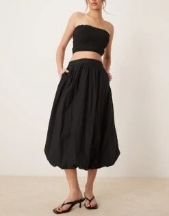 Nobody's Child Marni Bubble Hem Midaxi Skirt In Black For Women -Nobody’s Child Shop 208035390 5