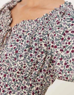 Nobody's Child Lucinda Midi Tea Dress In White Ditsy For Women -Nobody’s Child Shop 208035414 3