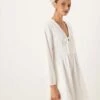Nobody's Child Astra Long Sleeve Mini Dress In Cream Denim For Women -Nobody’s Child Shop 208075211 1 cream