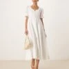 Nobody's Child Flossie Frill Detail Midaxi Dress In White For Women -Nobody’s Child Shop 208075251 1 white