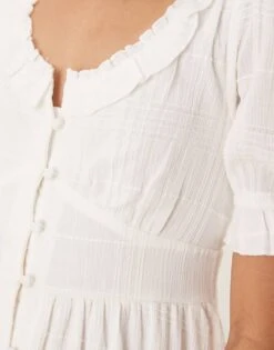 Nobody's Child Flossie Frill Detail Midaxi Dress In White For Women -Nobody’s Child Shop 208075251 4