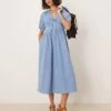 Nobody's Child Astra Denim Twill Midi Dress In Light Blue For Women -Nobody’s Child Shop 208075323 1 lightblue