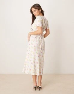 Nobody's Child Flora Midi Tea Dress In Cream Tulip For Women -Nobody’s Child Shop 208075342 3