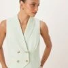 Nobody's Child Double Breasted Cropped Waistcoat Co-ord In Sage For Women Sage Green -Nobody’s Child Shop 208075361 1 sagegreen