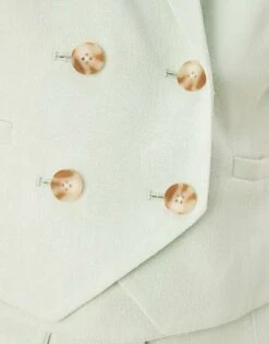 Nobody's Child Double Breasted Cropped Waistcoat Co-ord In Sage For Women Sage Green -Nobody’s Child Shop 208075361 3