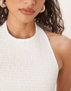 Nobody's Child Tizzy Racer Midi Dress In White For Women -Nobody’s Child Shop 208075501 4